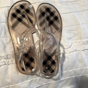 Burberry Jelly Clear Thong Sandals Size 36